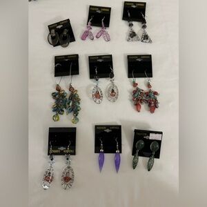 Colorful and Elegant Fashion Earrings set of 10